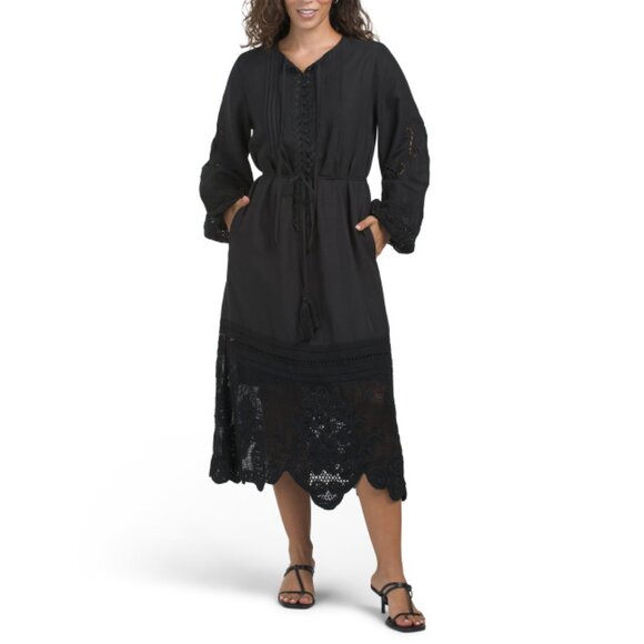 KOBI HALPERIN Black Yelle Embroidered Lace Dress - Picture 1 of 2